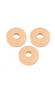 DQ metal disc bead 6x2mm Rosegold